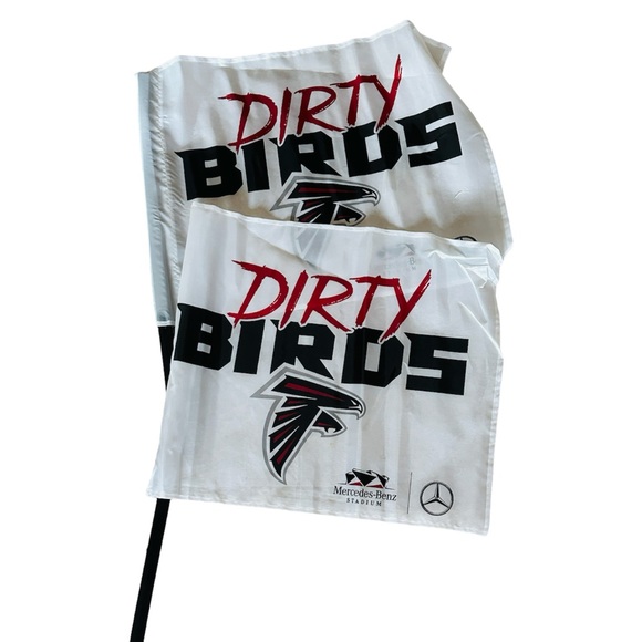 2 Atlanta Falcons Game Day Fan Flags - Picture 1 of 4